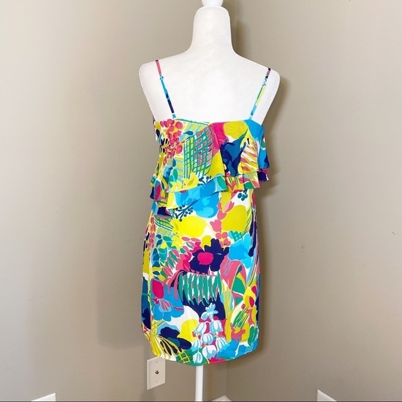 J. Crew NEW Ruffle Floral Spaghetti Strap Dress -2 - Picture 4 of 13